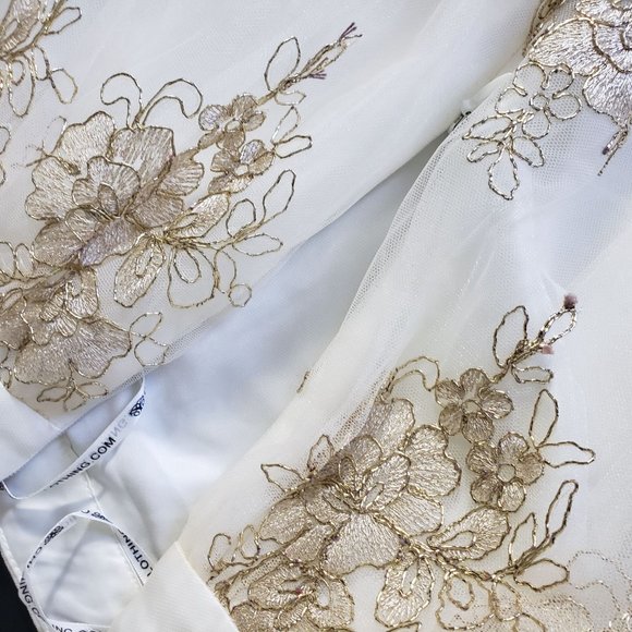 Chi Chi London Embroidered Skirt Tulle 12 ASOS - Picture 9 of 13